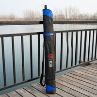 Canvas Rod Case Fishing Gear Rod Case Triangle Fishing Bag Waterproof Handheld Shoulder Strap Fishing Rod Case