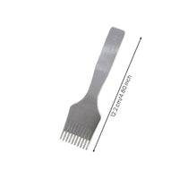Ten-Tooth Pricking Iron Steel Tool Brushed-Finish for Leatherworking, Workshops
