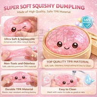Glitter Dumpling Squishy Toy with Glitter Finish