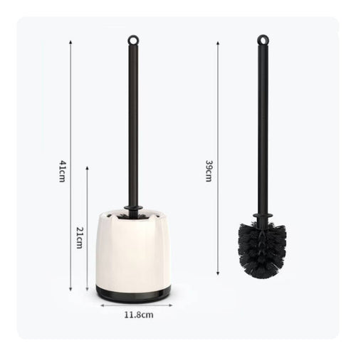 Toilet Brush and Holder Set Compact Design Bathroom Scrubber