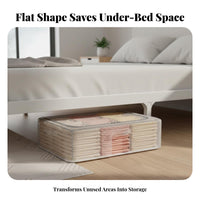 Wheeled Storage container Transparent frame Underbed Box debris-proofresistant for Bedroom, Closet