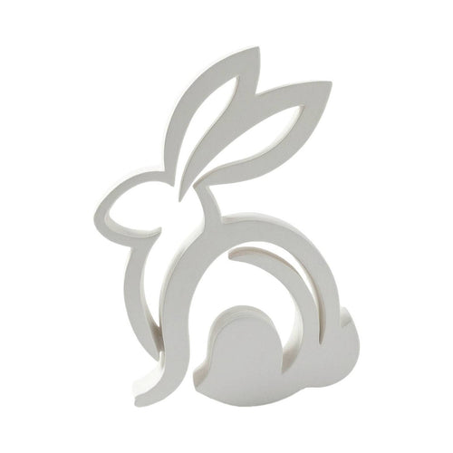 Standing Rabbit Figurine Modern Silhouette Figurine Artistic for Mantel, Nursery