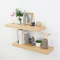 Wall-Mounted Solid Wood Shelf, No Drilling, Modern Minimalist, Multiple Sizes