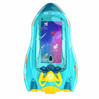Light and Sound Effects Kids Simulation Racing Game Improves Reaction Skills Portable Car Adventure Game Eye-Caring Screen Space Adventure Steering Wheel Toy for Girls