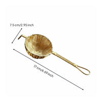 Hand-Woven Copper Tea Strainer Handmade Loose Leaf Tea Strainer Elegant Design Kitchen Utensil