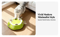 Cat Toy with Retractable Play Track | Rechargeable Kit, Low-Profile Compact Design, 6-Hole Cat Teaser Toy, for Boredom Relief