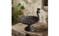 Bird Feeder with Peacock Vintage Vessel Heavy Duty for Balcony