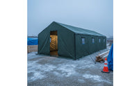 Heavy-Duty Canvas Tent Rainproof Construction Work Tent 3-Layer Thickened Material Emergency Relief Shelter