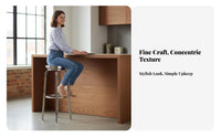 Backless Metal Swivel Stool Built-in Footrest Indoor Seating Scratch-Resistant