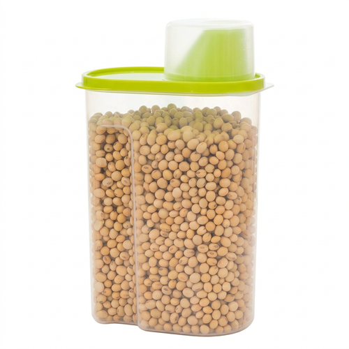 Storage Container Lid Measuring Cup, Cereal Storage Bin Kitchen, Food Storage Container Airtight Seal, Large Capacity Food St