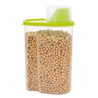 Storage Container Lid Measuring Cup, Cereal Storage Bin Kitchen, Food Storage Container Airtight Seal, Large Capacity Food St