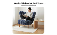 French design Rounded Teddy Armchair Plush Texture Accent Chair warm and inviting Seating Curved outline for Adults, Readers, Homeowners, Living Room, Bedroom, Small Spaces, study corner