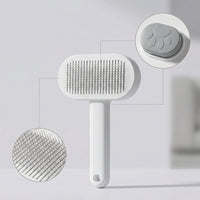 Self-Cleaning Pet Grooming Brush with Release Button Gentle Dog Brush with Release Button Ergonomic Lightweight