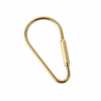 Heavy Duty Brass Screw Lock Keychain Screw Clasp Key Loop Minimalist Brass Key Loop for Everyday Carry
