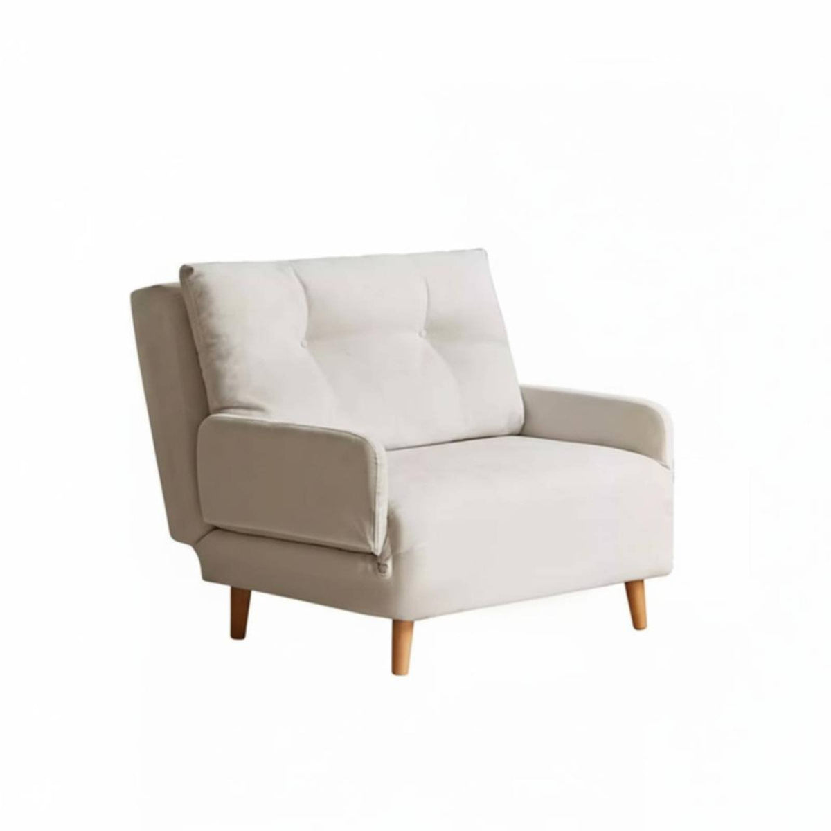 Single Folding Armchair Bed Foldable Folding Single Lounger Space-Saving Adjustable Backrest for Apartment Dwellers, Students