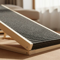 Adjustable Wooden Pet Ramp Space-Saving Foldable Dog Stairs Foldable Dog Ramp Strong Load-Bearing Wooden Pet Ladder for Bed