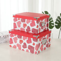 Foldable Paper Storage Box with Lid