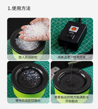 NYLEO Hot Melt Glue Pot with Temperature Adjustment for Wig and Sealing Wax