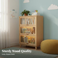 dustproofbrisproof dustproofsign Multi-Tier Shelf with Transparent Doors Floor-Standing Multi-Tier Cabinet with Doors bookshelf for Book Lovers, Homeowners, Collectors, Living Room, Study, Bedroom
