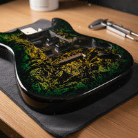 Crackle Finish Guitar Body Contoured Musical Instrument Part Glossy
