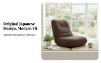 Japanese Aesthetic Single-Person Backrest Seat Armless Floor Chair Comfortable Indoor Seating Space-Saving for Students, Meditators, Bay Window, Balcony, Bedroom, Dorm Room