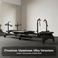 Pilates Reformer Commercial Grade Pilates Reformer Bed Adjustable Resistance Core Training Bed for Beginners, Adults, Therapeutic Recovery Center
