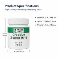 Texture Paste White for Acrylic Painting, Modelling Paste for Impasto, Heavy Body Paste for 3D Effect, Art Paste for Textured Art