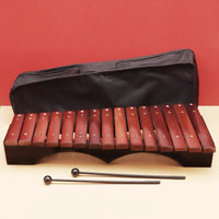 15-Tone Red Wooden Glockenspiel for Music Education
