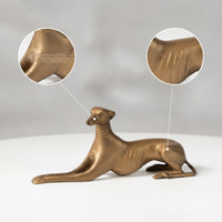 Dog Figurine Shiny Metal Dog Sculpture Modern for Homeowners, Art Collectors