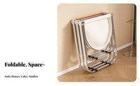 Minimalist Cylindrical Stool Foldable Space-Saving Seat Sturdy Construction