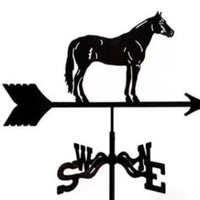 Metal Weather Vane Spray Painted Finish Wind Direction Indicator European Design