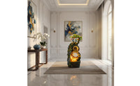 LED Lighting Peacock Water Fountain Exquisite Craftsmanship Circulating Water Flow Statue Lighted Floor Standing Fountain for New Homeowners, Business Owners, Living Room, Entryway, Hotel Lobby, Restaurant