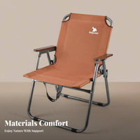 Low-Profile Folding Chair Foldable Portable Seating Lightweight for Picnic Spots
