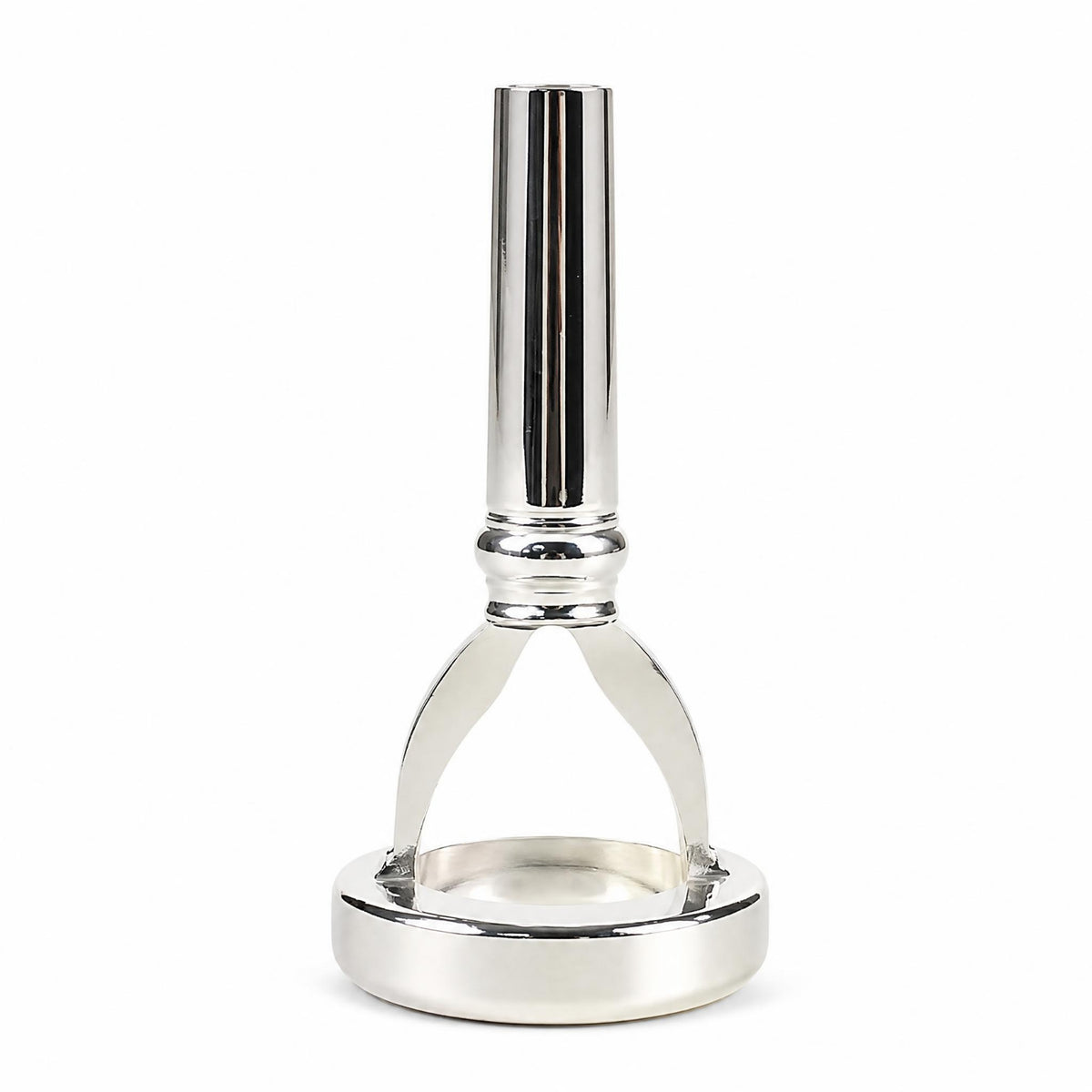 Brass Mouthpiece Practice Aid Silver-Colored Music Accessory Flared Rim Top