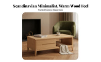 Rectangular Coffee Table with Storage Modern Minimalist Design Rectangular Center Table Nordic Design Stable Framework for Home