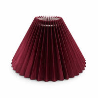 Light Shade with Pleated Barrel Design for Table Lamp and Bedside PVC Material Lampshade for Easy Maintenance, Home Decor Feature