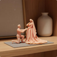 Bride and Groom Miniature Statue Sturdy Wedding Couple Ornament Collectible