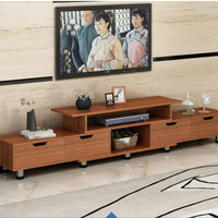Modern TV Console with Drawers Media Cabinet with Storage Retractable Television Stand Wide Media Console Table Dense Board Material Suitable for Living Room Apartment Home Decoration