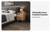 Bedside Drawer Unit Nordic Design Nightstand Easy Assembly for Dorm Room