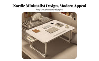 Foldable Laptop Table Space-Saving Foldable Lap Desk Device Slot for Sofa, Floor