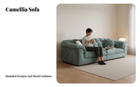Fluffy-Like Design Channel-Tufted Sofa Modern Minimalist Design Couch High-Resilience Filling Living Room Seating Skin-Friendly Material for Apartment Dwellers, Homeowners, Young Adults, Small Areas, Home, Lounge Area