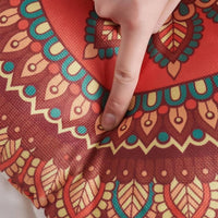 Zafu Cushion Ethnic Pattern Round Meditation Pillow Portable for Meditators