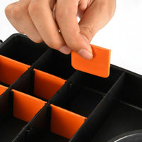 Hardware Compartment Box Clear Compartments Nut and Bolt Organizer Secure Latch
