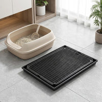 Cat Litter Mat, Double Layer Litter Trapper, Double-Layer Filtration for Indoor Cat, Anti-Slip Stickers Included, Kitten Supplies Mat