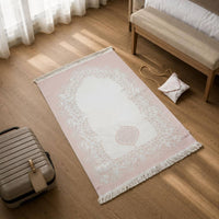 Jacquard Prayer Mat Easy to Stow-Away Folding Prayer Mat Reusable for Mosque