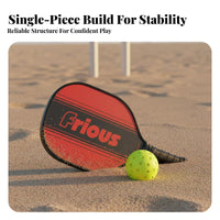 Long-Lasting Pickleball Paddle Ergonomic Grip Fiberglass Pickleball Paddle High Elasticity for Adults, All-Gender, Beach, Recreational Play