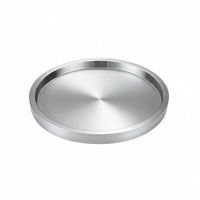 Korean BBQ Serving Tray Rust Resistant Stainless Steel Round Plate Stainless Steel Serving Tray for Restaurants, Chefs
