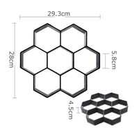 Hexagonal Concrete Paving Former Reusable Hexagon Paving Former Geometric Pattern Construction Supplies for Landscapers, Contractors, Walkway, Yard