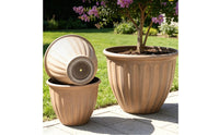 Deep Roman Design Planter Drainage Base Classic Roman Flower Pot for Patio