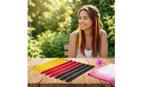 12 Pieces Matte Hair Extensions with Clips Straight Clip-in Hair Extension Silky Clip-in Hairpieces High-Temperature for Cosplayers, Cosplay, Parties, Concerts